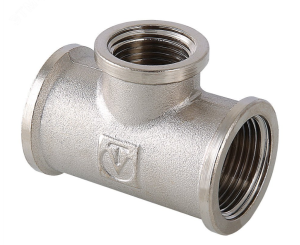 Тройник ВВВ 3/4'х1/2'х3/4' переходной, никелированный VALTEC