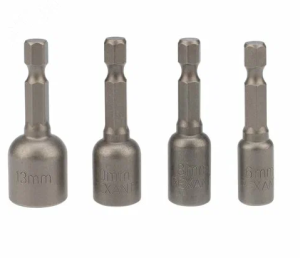Набор ключей-насадок магнитных 6/8/10/13х48 мм с шестигранной головкой Kranz