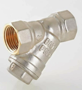 Фильтр ВВ 3/4' сетчатый, косой, никелированный VALTEC