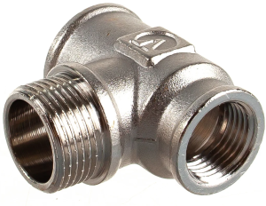 Тройник ВНВ 3/4'х3/4'х1/2' переходной, никелированный VALTEC